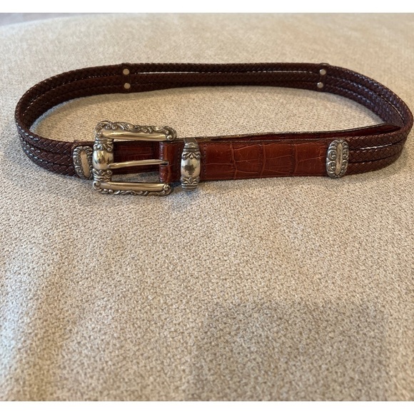 Brighton BROWN BRAIDED LEATHER BELT main image 6